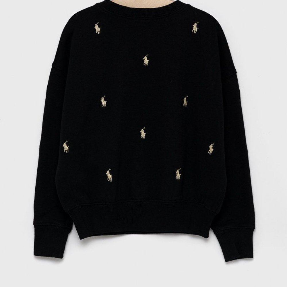 NWT Polo Ralph Lauren Girls SWEATER 8-10 Fleece ALL OVER PONY SWEATSHIRT… - Picture 2 of 6